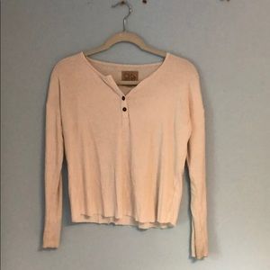 Cute Cream Sweater w/ Buttons